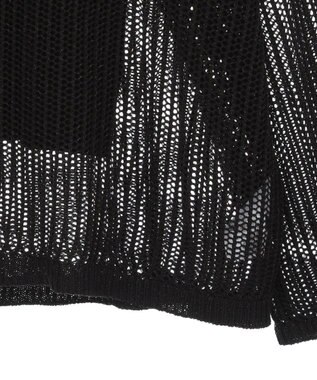 earth music&ecology ＳＥＴ２点メッシュプルオーバー＋タンクトップ Black