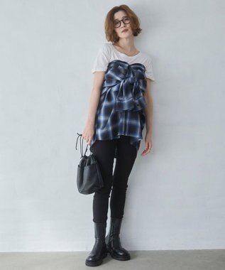 WEGO 【ユニセックス着用ITEM/SMLサイズ展開】オンブレチェックシャツ（LS） 柄5