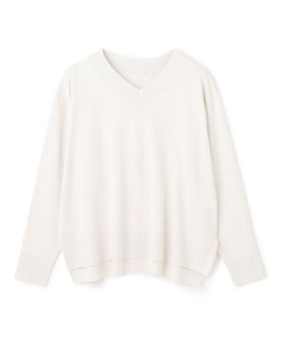 UNFILO L マイビューティ Vネック ニット グレージュ