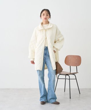 earth music&ecology キルティングバルーンコート Ivory