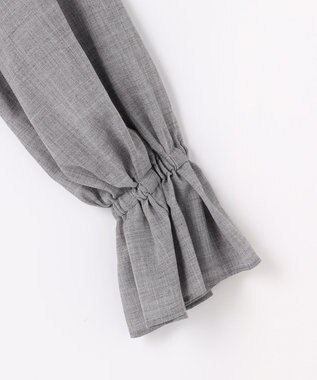 #Newans 【前後着用可能】【高山都さんコラボ】ビッグカラー２WAYブラウス グレー