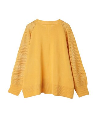 Green Parks ショルダーメッシュニットプルオーバー Orange