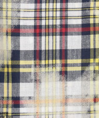 J.PRESS MEN 【J.PRESS ORIGINALS】India Madras Discharge Print Pullover Shirt / Baggy Fit ネイビー系3