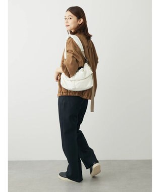 Green Parks スウェード調ギャザーブルゾン Brown