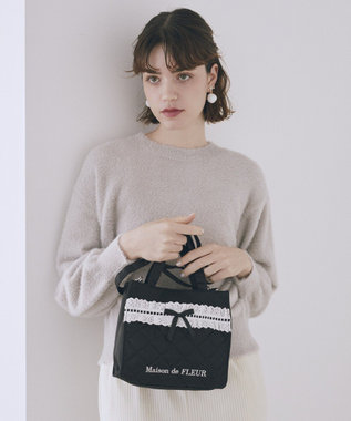 Maison de FLEUR コットンフリル2Wayトートバッグ