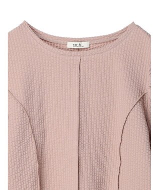 earth music&ecology ジャガードパワショルプルオーバー Beige