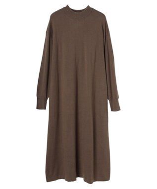 Green Parks もちやわ　ハイゲージニットワンピース Brown