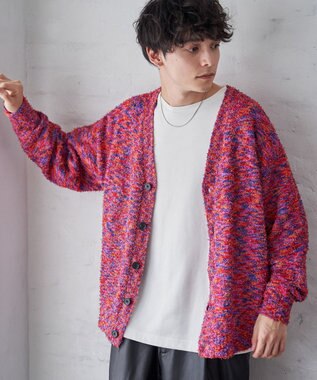 WEGO ツイストブークレカーディガン オレンジその他