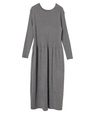 Green Parks ・Ｐｅｔｉｔ　Ｆｌｅｕｒ　フレアニットワンピース Gray Mixture