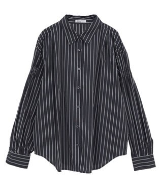 CRAFT STANDARD BOUTIQUE バックデザインレギュラーカラーシャツ Stripe Navy