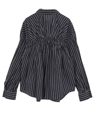 CRAFT STANDARD BOUTIQUE バックデザインレギュラーカラーシャツ Stripe Navy
