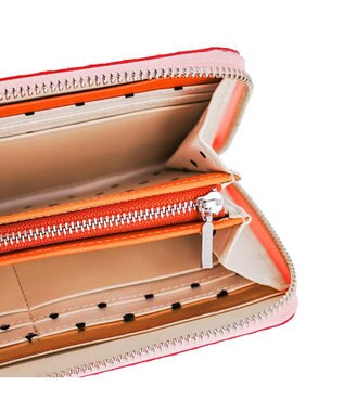 tsumori chisato CARRY スプリングねこパズル ラウンドファスナー長財布 パープル