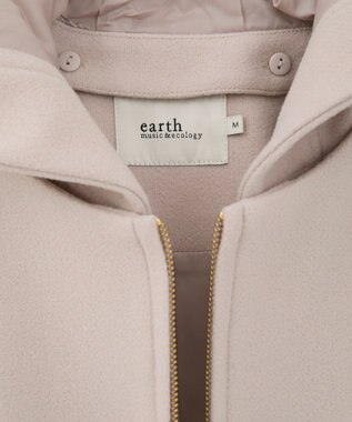 earth music&ecology 【フード取り外し可】2WAYフードコート Light Beige