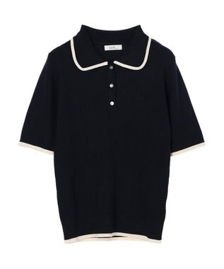 earth music&ecology ハイショクポロニット Navy