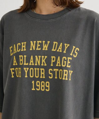 Green Parks ピグメントロゴＴシャツ Charcoal Gray