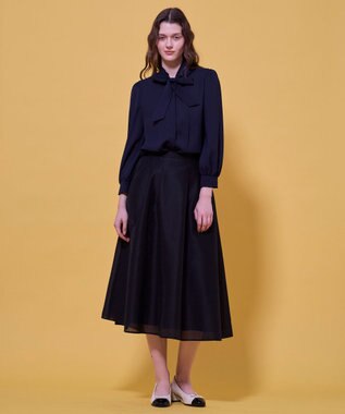 TOCCA PROMISE RIBBON ROSETTE ブラウス ネイビー系