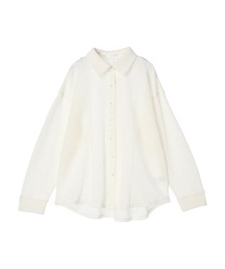 Green Parks カットレースシャツチュニック Off White