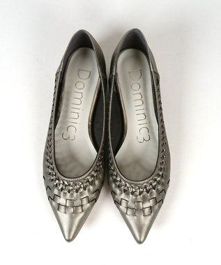 Dominic3 編み込みメッシュ ソフトパンプス ブロンズ