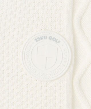 23区GOLF 【MEN】【洗える】ケーブル柄 ニットベスト ホワイト系