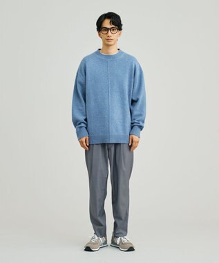 J.PRESS YORK STREET 【UNISEX】ウールカシミヤ クルーニット ダルブルー系