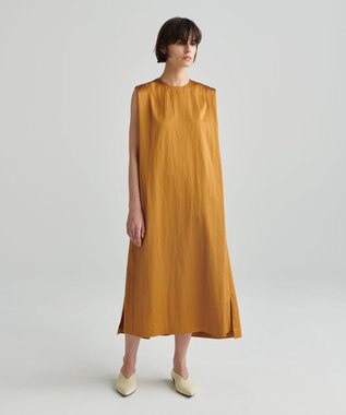 NAVE 【ReNAVE　洗える】グロスサテン ドレス キャメル系