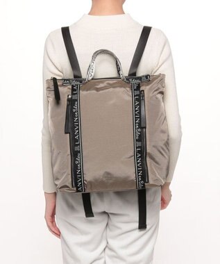 LANVIN en Bleu エヴリー ポーチ付2wayリュック ベージュ