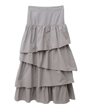 Green Parks ・ＥＬＥＮＣＡＲＥ　ＤＵＥ　ランダムティアードスカート Gray Beige