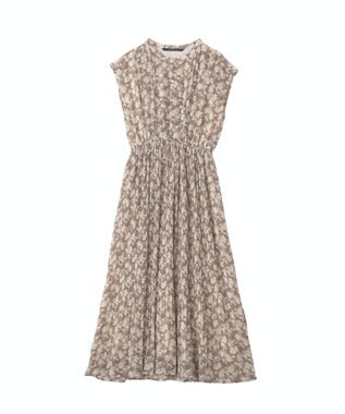 YECCA VECCA 花柄プリーツワンピース Beige