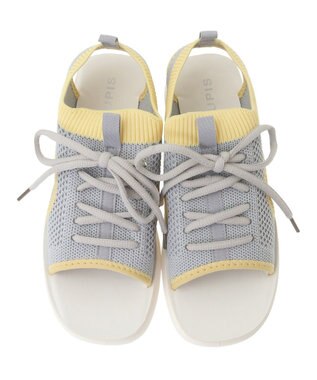 Green Parks ＲＵＰＩＳ．インジェクションニットレースアップサンダル Gray