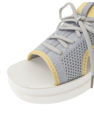 Green Parks ＲＵＰＩＳ．インジェクションニットレースアップサンダル Gray