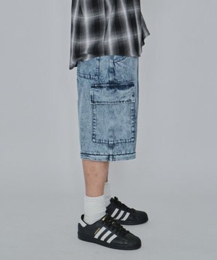 WEGO 2WAYマルチデニムカーゴパンツ デニム淡加工色