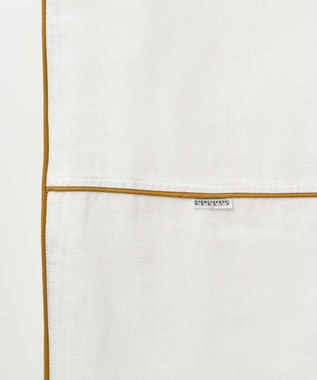 京和晒綿紗 ガーゼ掛布団カバー 白２重合わせ ダブルサイズ(190×210) マスタードバイアス