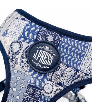 PET PARADISE J.PRESS ペイズリー ハーネス＆リード ＳＳ 小型犬 ネイビー