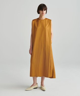 NAVE 【ReNAVE　洗える】グロスサテン ドレス キャメル系