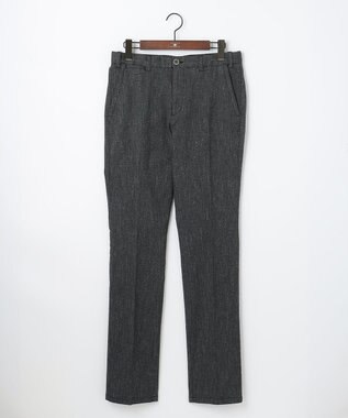 JOSEPH ABBOUD 【キングサイズ・ウエストも伸びる】オーガニックストレッチムリネピケ パンツ ライトグレー系