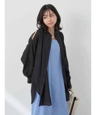 earth music&ecology ショルダースリットシャツ