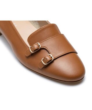 REGAL FOOT COMMUNITY 【リーガルレディース】F56R ダブルモンクフラットシューズ フラットシューズ キャメル