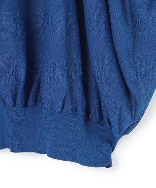 ICB L 【洗える】アセテートペーパーハイゲージ プルオーバーニット アゲートブルー系