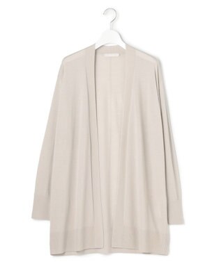 ICB L 【洗える】コンパクトファインウール ロングカーディガン トープ系