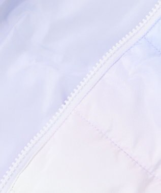 ANY KIDS 【フード取り外し/洗濯機可能】中綿フリル リボンコート レインボー