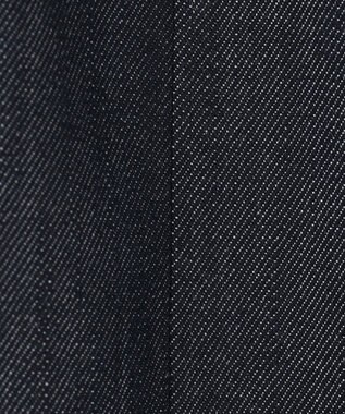 J.PRESS LADIES L 【洗える】 セルロースシャンブレー タイト ナロー スカート ネイビー系