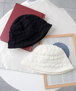 WEGO ポップコーンバケットハット オフホワイト