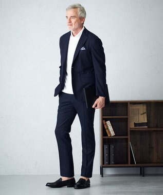 JOSEPH ABBOUD 【JAPAN FABRIC】ジャージー ジャケット ネイビー系