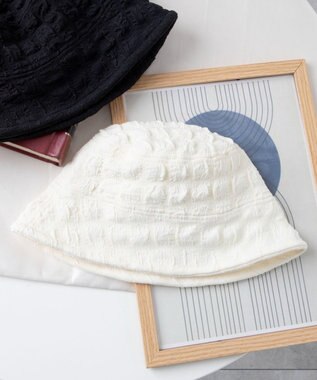 WEGO ポップコーンバケットハット オフホワイト