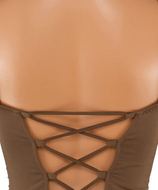 San-ai Resort（三愛水着楽園） 【SALE】インポートファブリック　ワンピース水着 ブラウン