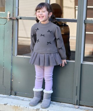 ANY KIDS 7days裏起毛ガーリーパンツ ラベンダー