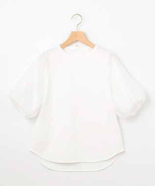 組曲 L 【WEB限定】チュールポンチドッキング Tシャツ アイボリー系