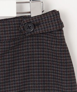 J.PRESS LADIES 【洗える】30/2 TR ドビー ガンクラブ ボックスプリーツ スカート グレー系3