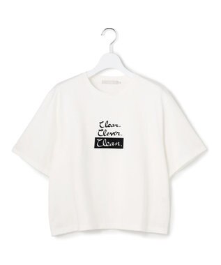 ICB クロップド ロゴTEE（レタードプリント） オフホワイト