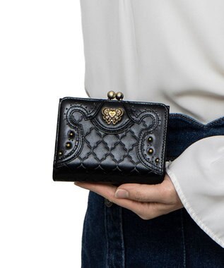 ANNA SUI エレノア 口金二つ折り財布 クロ